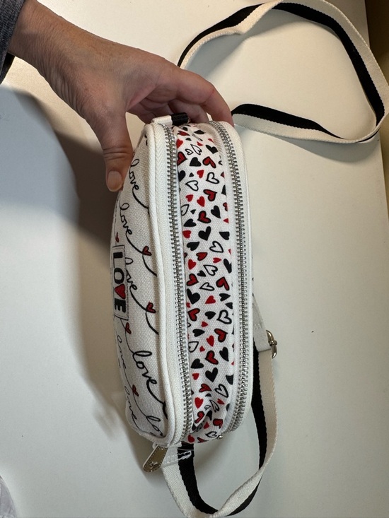 Brighton White 'Love' Crossbody Bag with Red & Black Accents - Picture 4 of 8